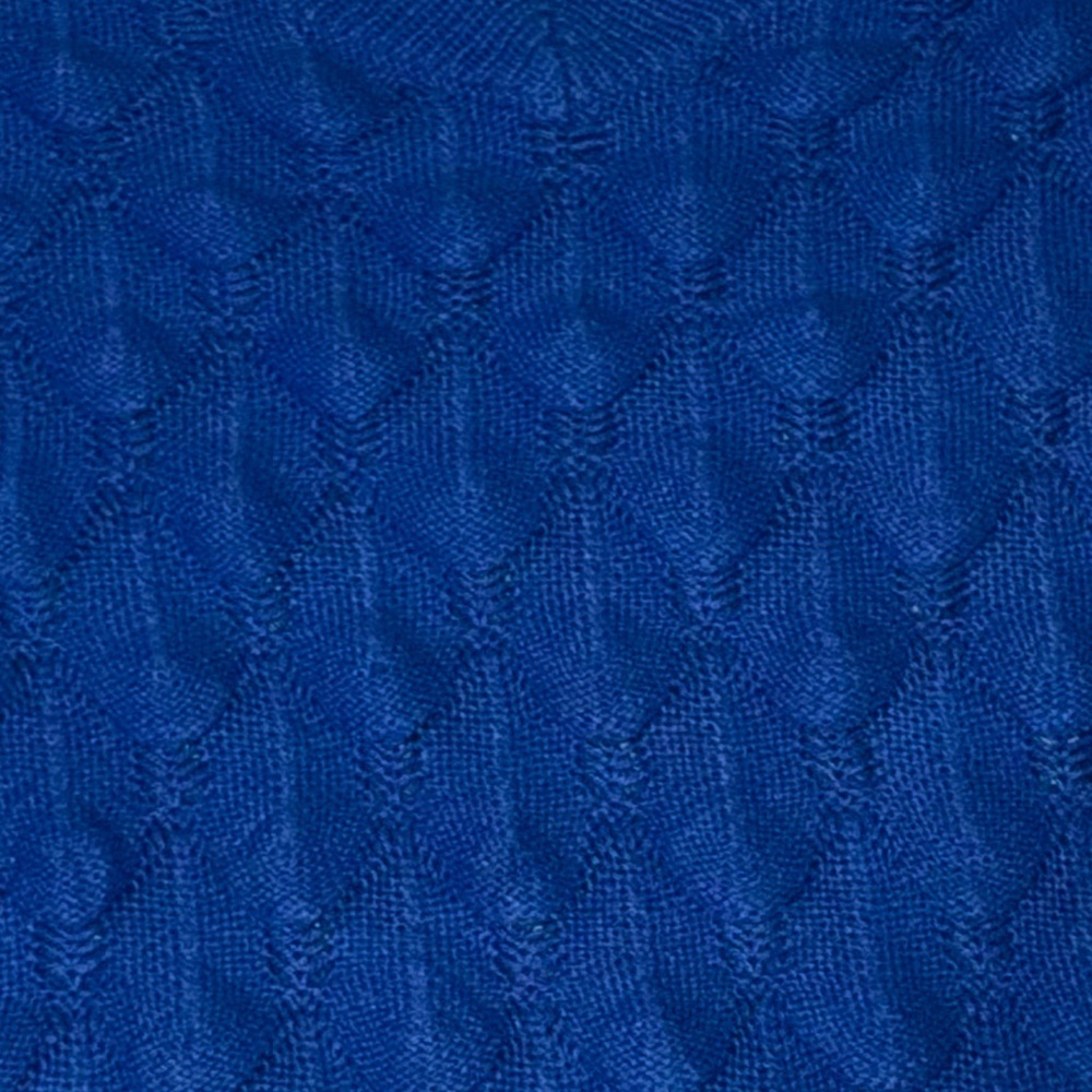 Vibrant Royal Blue Textured Knit Sweater